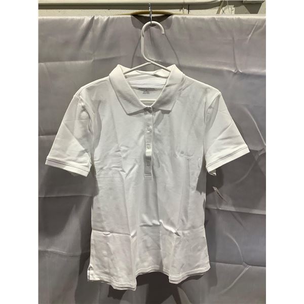 Amazon Essentials White Collard Tee Size  M