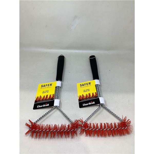 Lot of 2 Char Broil 360 Red Nylon BBQ Brush