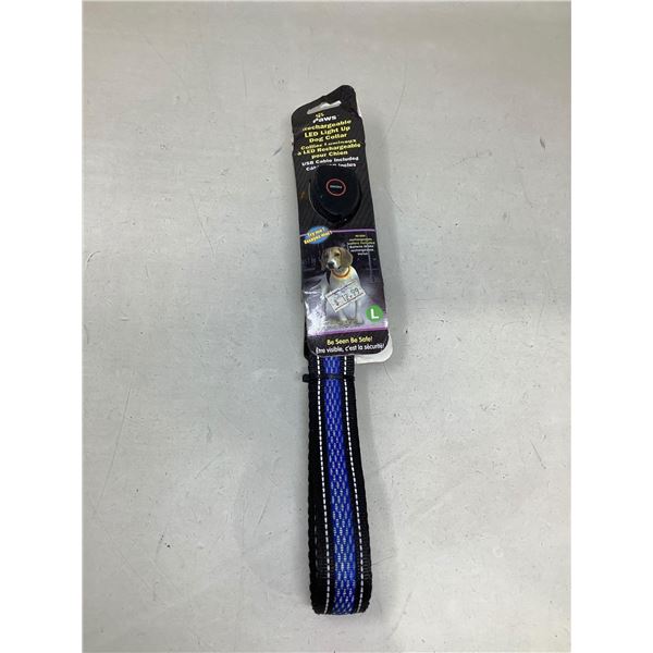 Rechargeable LED Light up Dog Collar (L)