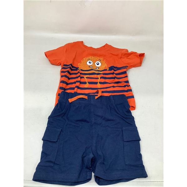 George 6-12 Month Orange Shirt And Pants Set