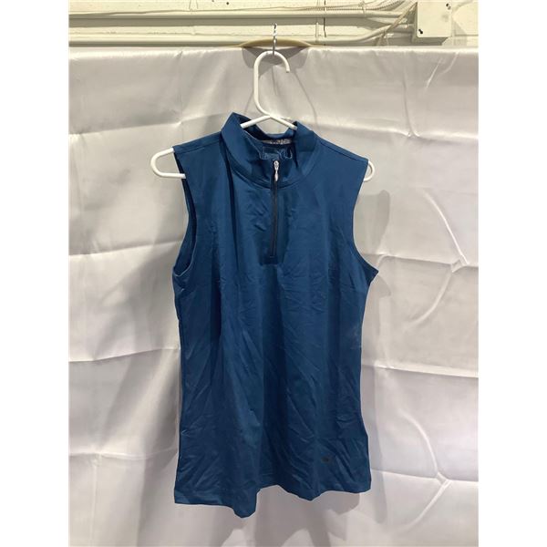 Puma Blue Zip Neck Tank ( M)
