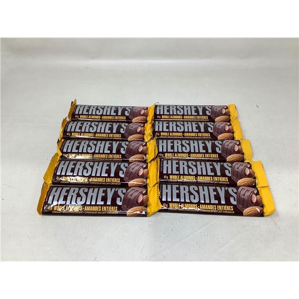 Hersheys Whole Almond Milk Chocolate Bar (10 x 43g)