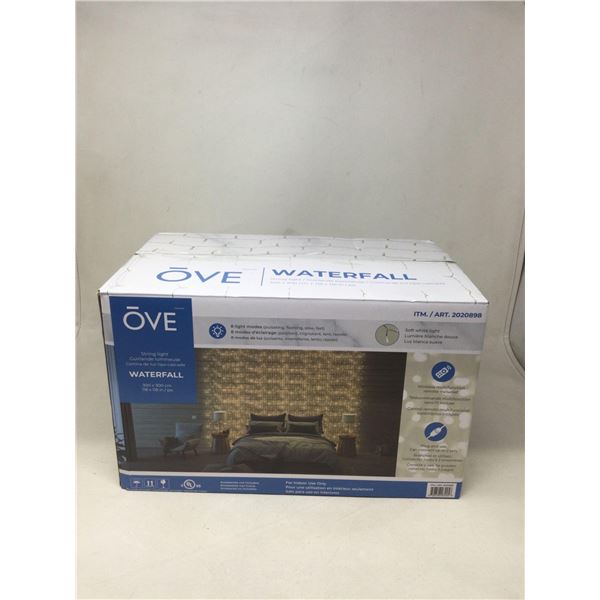 OVE String Light Waterfall (118" X 118") 8 Light Modes (Pulsating, Flashing, Slow, Fast)