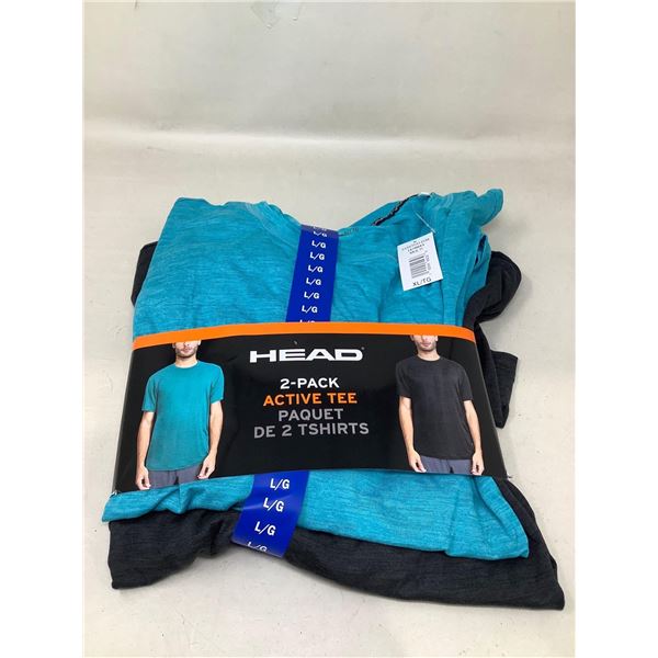 Head 2- Pack Active T-Shirts Size L