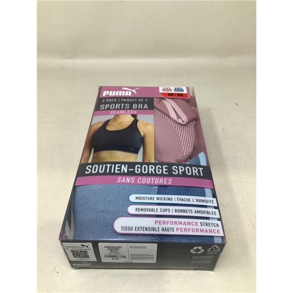 Puma Seamless Sports Bra 2 Pack Size M