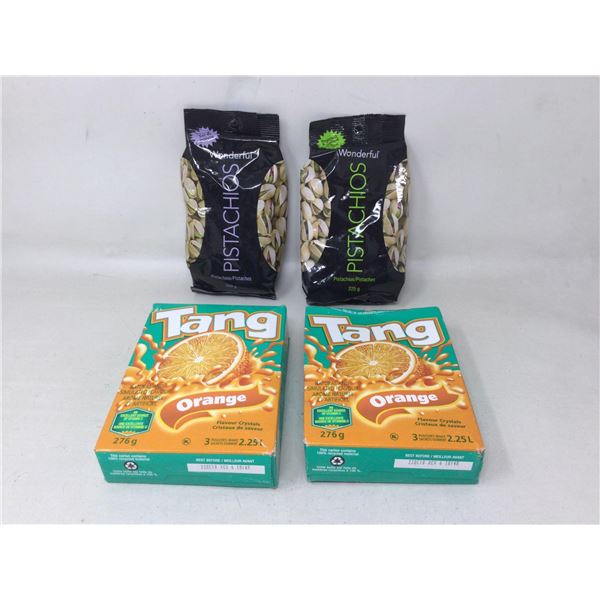 Tang Orange Flavor Crystals (2x 2.25L) & Pistachios x 2