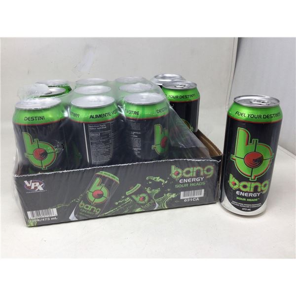 Bang Energy Drinks - Sour Heads (12 x 473mL)