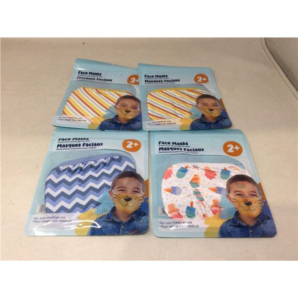 Lot of 4 Kids Face Masks