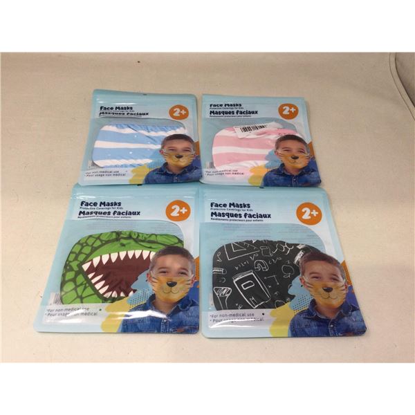 Lot of 4 Kids Face Masks