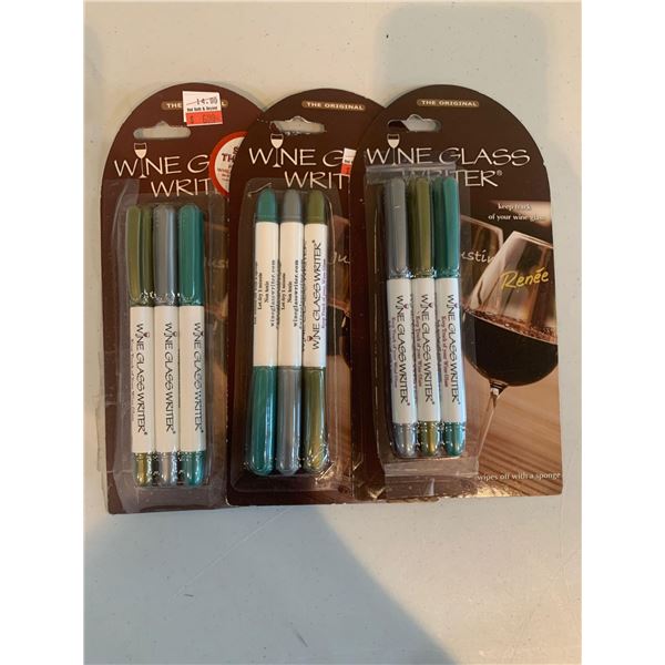 NEW Lot of 3 Wine Glass Markers
