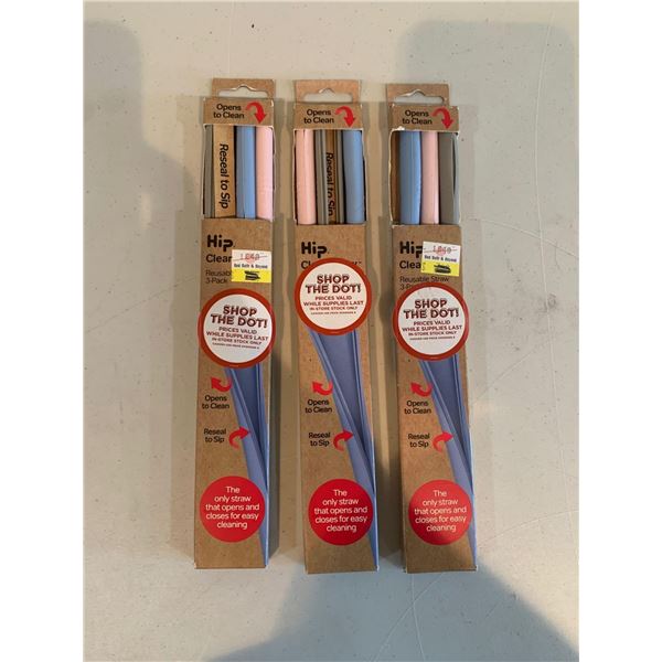 Lot of 3 NEW Reusable Straws