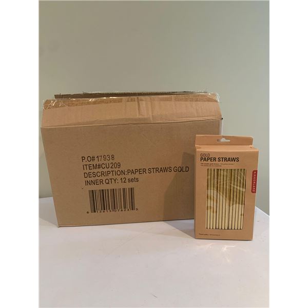 NEW Gold Paper Straws