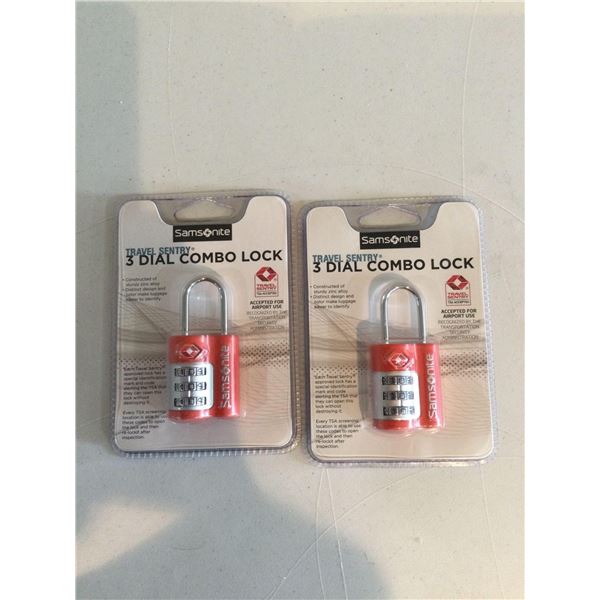 Samsonite 3 Dial Combo Lock - lot of 2