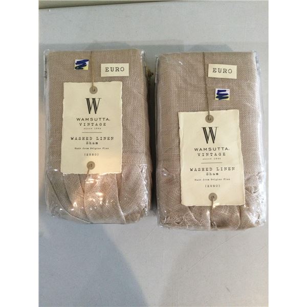 NEW Wamsutta Vintage Washed Linen Euro Sham