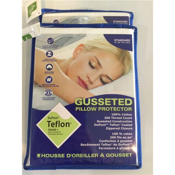 NEW lot of 2 Guesseted Pillow Protector - Standard