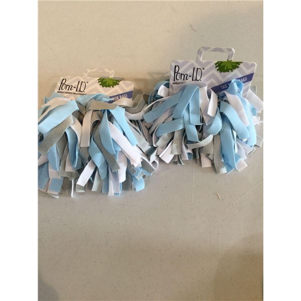 NEW Lot of 2 Pom Pom ID Tags