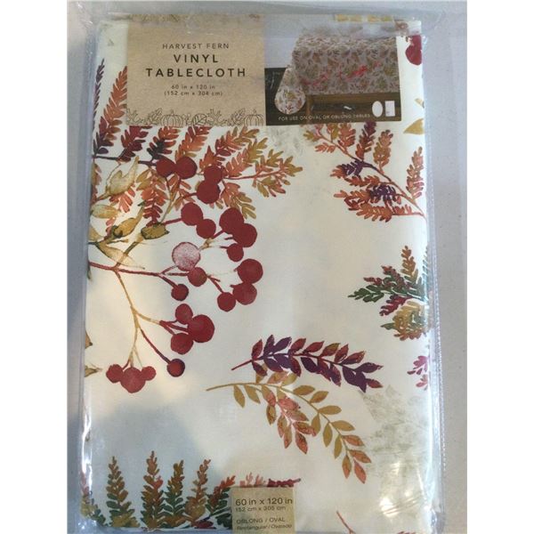 NEW Harvest Fern Vinyl Tablecloth