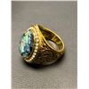 Image 3 : Mens NEW 18K GP Unique Opal Solitaire Ring size 10