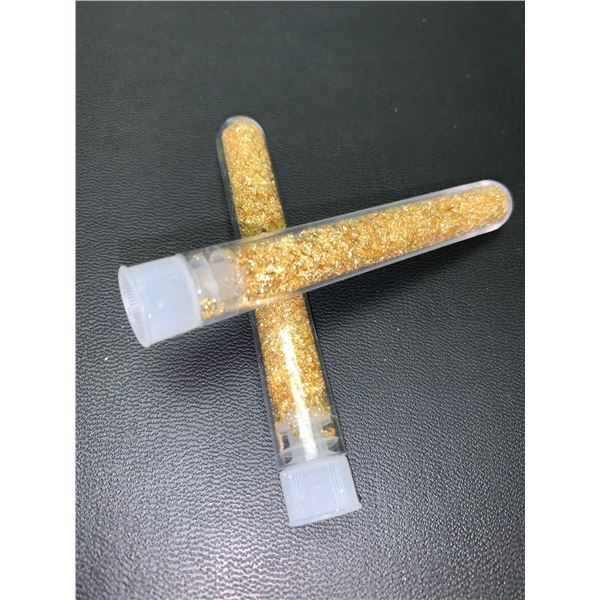 Lot of 2 large vials of Golden Flake material NEW
