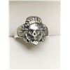 Image 2 : Mens NEW Biker Skull ring Silver detailed size 10-11