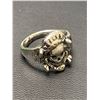 Image 3 : Mens NEW Biker Skull ring Silver detailed size 10-11