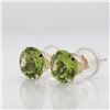 Image 2 : 10K Yellow Gold Peridot(1.2ct) Earrings (~weight 0.46g), Made in Canada, Suggested Retail Value $250