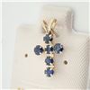 Image 2 : 10K Yellow Gold Sapphire(0.6ct) Pendant (~weight 0.7g), Made in Canada, Suggested Retail Value $300