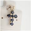 Image 3 : 10K Yellow Gold Sapphire(0.6ct) Pendant (~weight 0.7g), Made in Canada, Suggested Retail Value $300