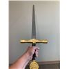 Image 6 : NEW excaliber King Arthur full size sword with hanger plaque sealed in box 32 inch.