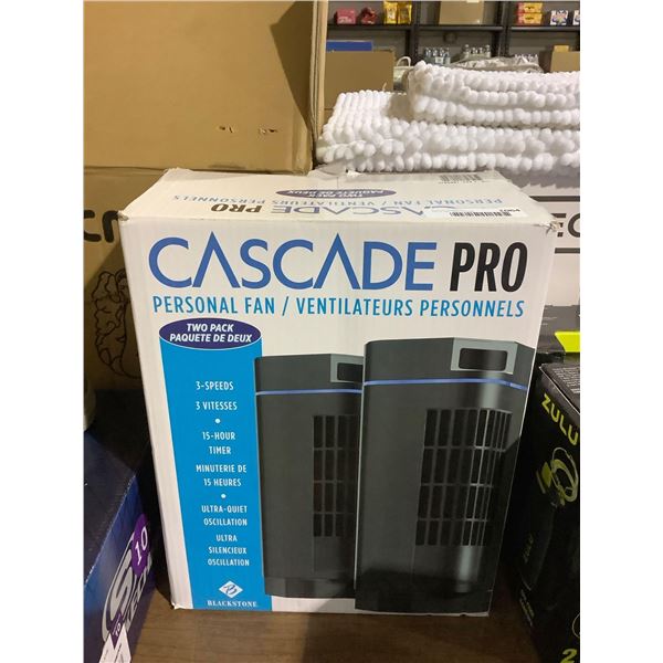 Cascade Pro Personal Desk Fan 2Pack
