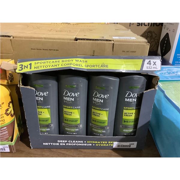 Dove Mens Care Sportcare Body Wash (4 x 532mL)