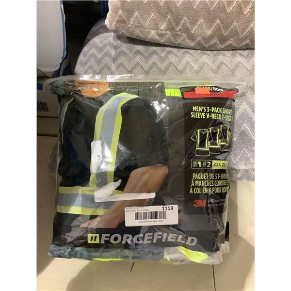 Forcefield Men's 3-Pack Short Sleeve V-Neck T-Shirts - Medium