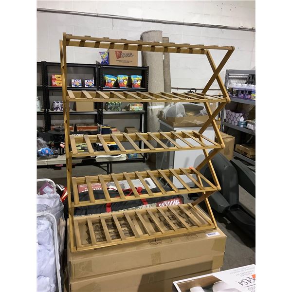 Udear Bamboo 5-Tier Shoe Rack