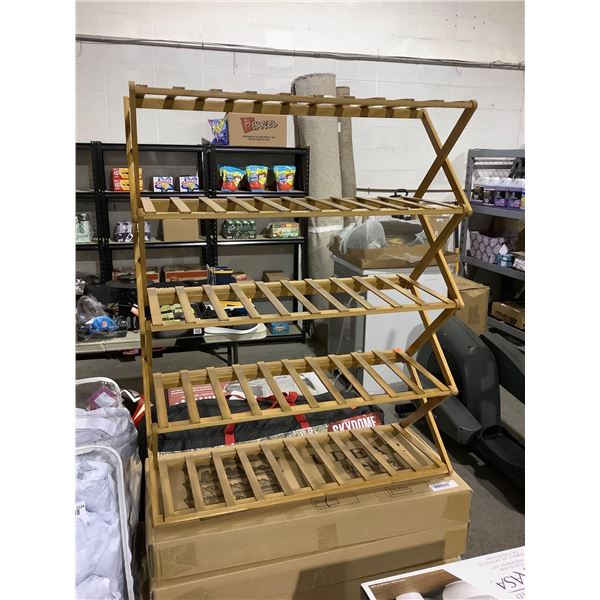 Udear Bamboo 5-Tier Shoe Rack