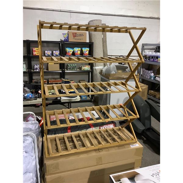 Udear Bamboo 5-Tier Shoe Rack