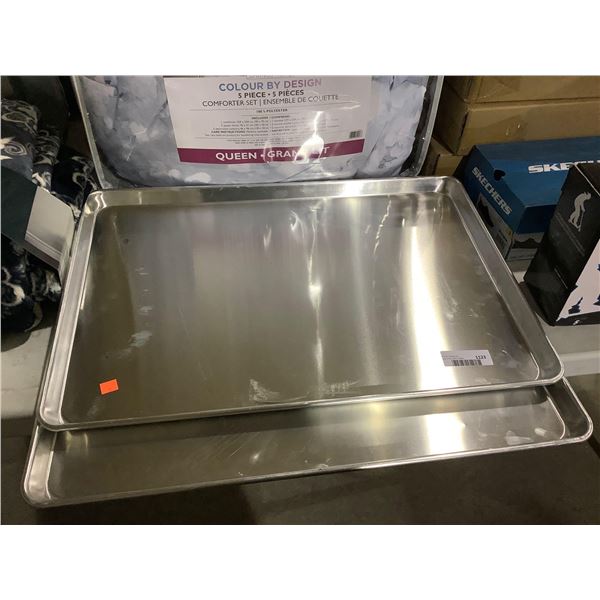 Aluminum Bakers Pan Lot of 2 (18in x 26in)