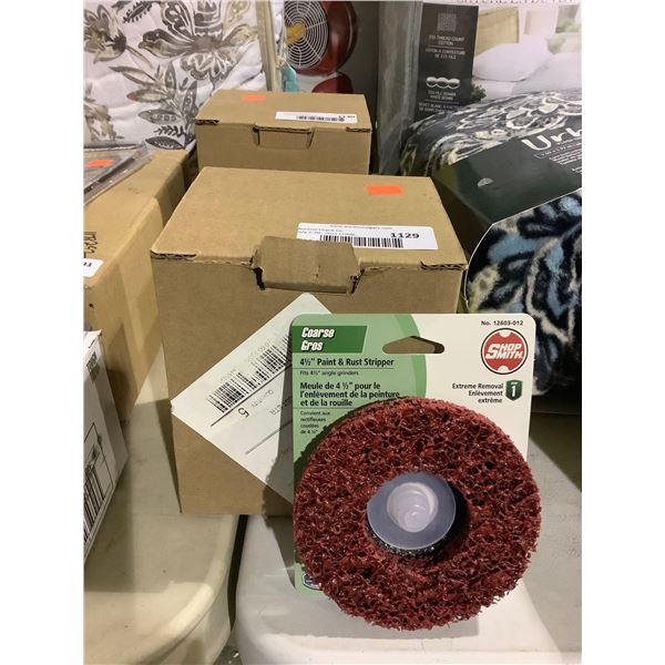 Case of 5 Shop Smith Coarse 4 1/2in Paint and Rust Strippers