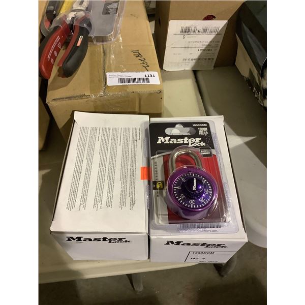 Case of 4 Master Lock Combination Locks Lot of 2 - Model: 1530DCM