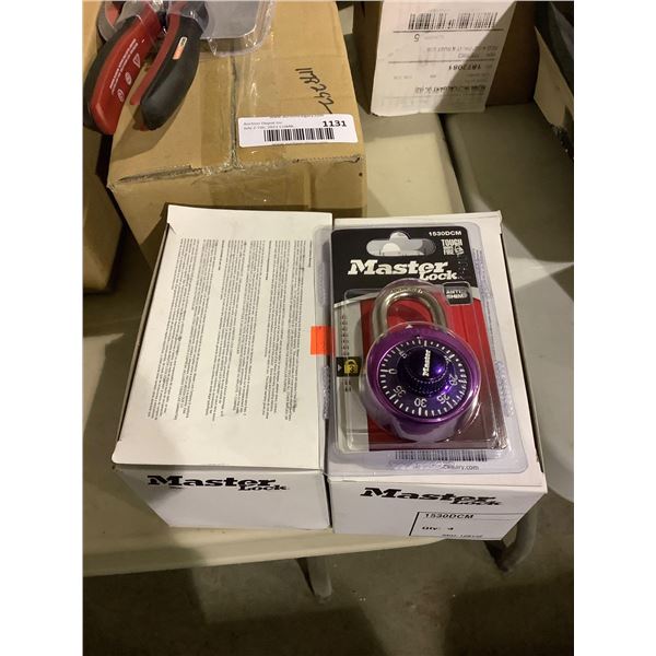 Case of 4 Master Lock Combination Locks Lot of 2 - Model: 1530DCM