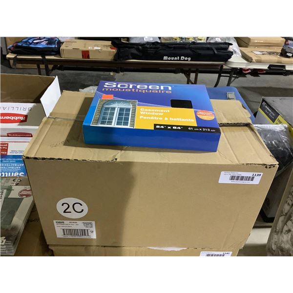 Case of 10 Easy Screen Casement Window Black Fiberglass Screens (24in x 84in)