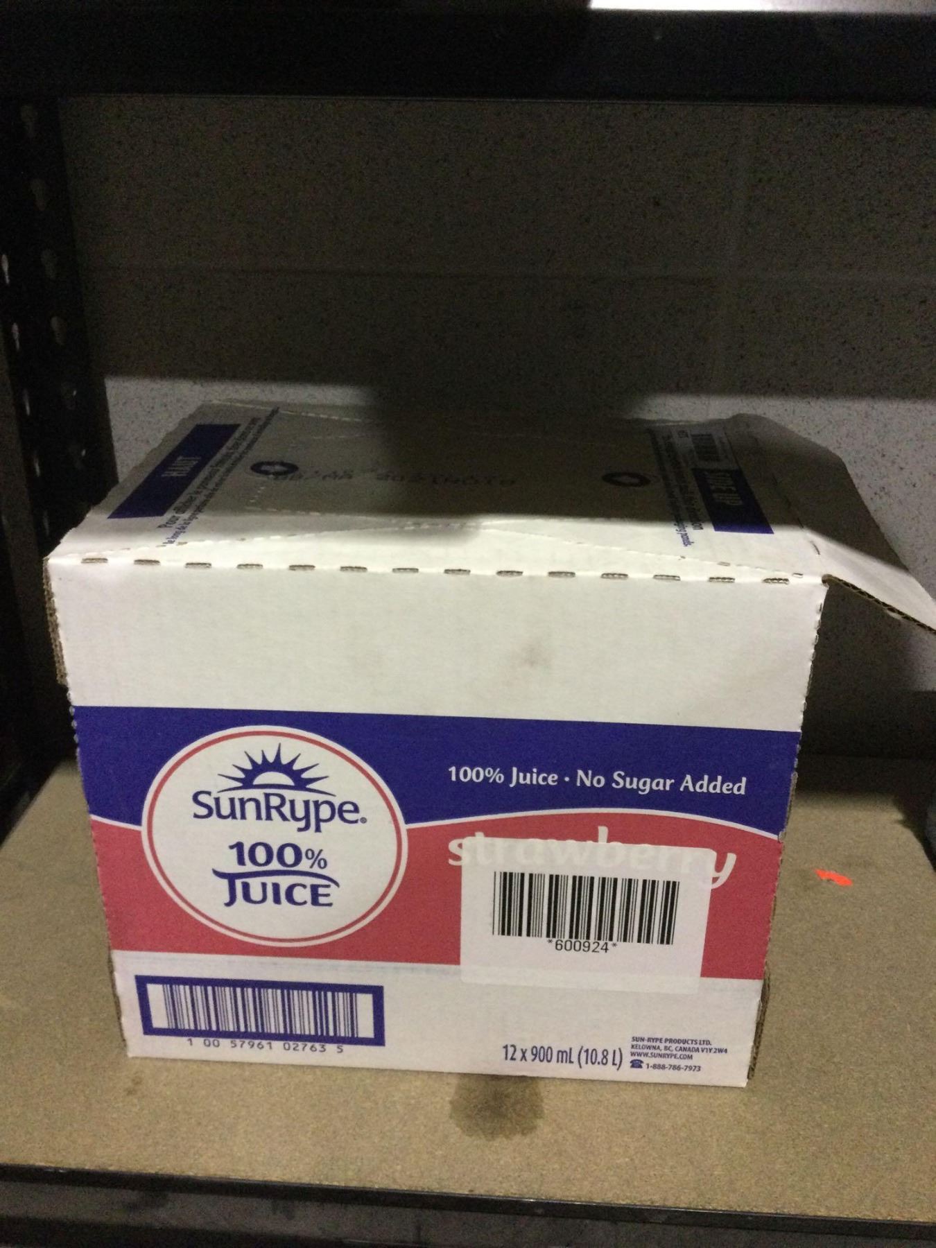 Sun Rype Juice Box Case of Sun Rype Strawberry Juice (12 x 900mL)