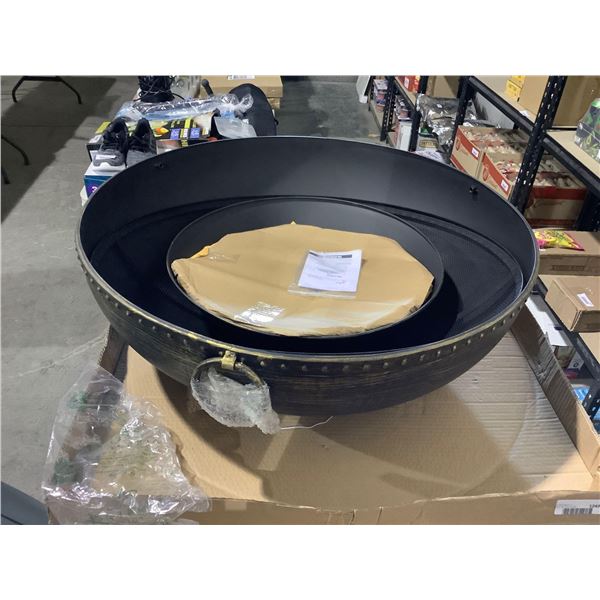 Sunnydaze 30in Firebowl Fire Pit w/ Handles