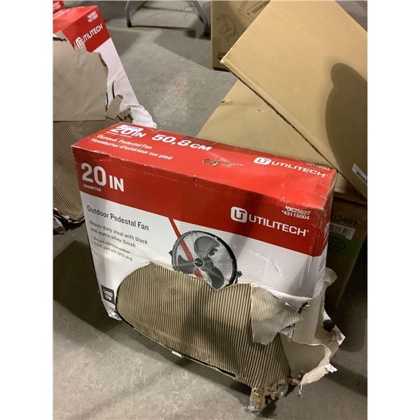 Utilitech 20in Heavy Duty Steel Outdoor Pedestal Fan