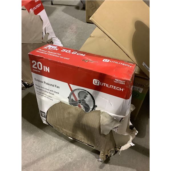 Utilitech 20in Heavy Duty Steel Outdoor Pedestal Fan