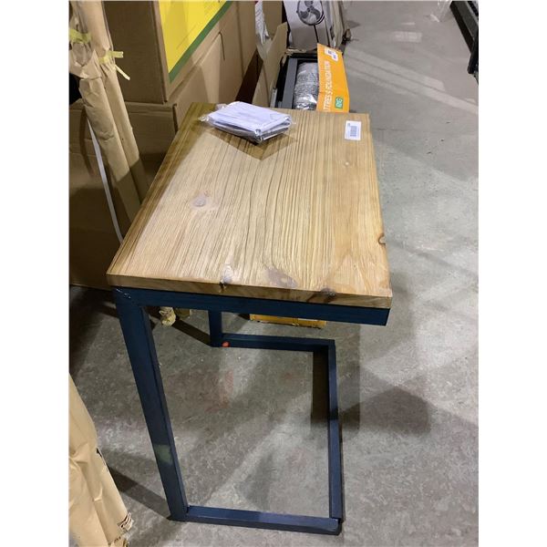 Wooden Top Metal Frame End Table