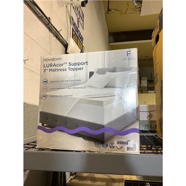 Novaform Luracor Support 3in Full Size Mattress Topper
