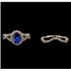 Image 2 : 14KT White Gold 1.44 ctw Tanzanite and Diamond Ring