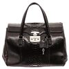 Image 1 : Gucci Black Snakeskin Lady Lock Top Handle Tote