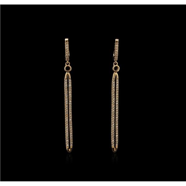 0.55 ctw Diamond Earrings - 14KT Rose Gold