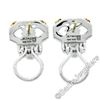 Image 6 : Judith Ripka Sterling Silver and 18kt Yellow Gold Prasiolite and Diamond Earring